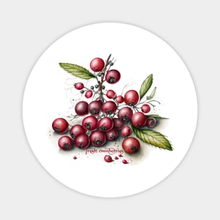 Botanical Fresh Cranberries Magnet